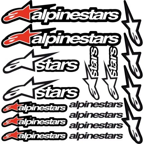 Planche autocollants A4 ALPINESTAR