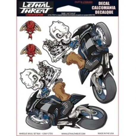 Planche autocollants LEATHAL THREAT SKULL