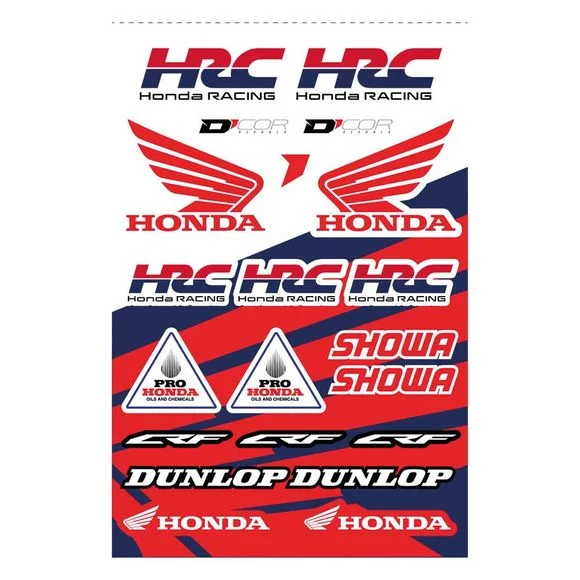Planche de stickers D’cor Honda HRC – Rouge Ref : DCO0002 / 40-10-116