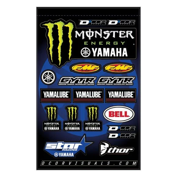 Planche de stickers D’cor Monster Yamaha Star Racing – Bleu Ref : DCO0007 / 40-50-117