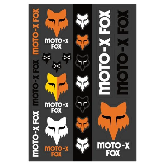 Planche de stickers Fox HERITAGE TRACK PACK – Noir / Blanc Ref : FX4866 / 23389-135-OS