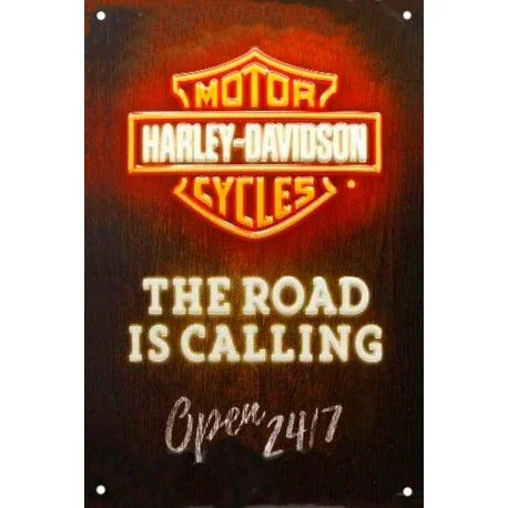 Plaque metal decorative HARLEY DAVIDSON NEON
