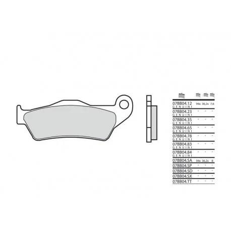 Plaquettes de frein BREMBO 07BB04CC carbone ceramique
