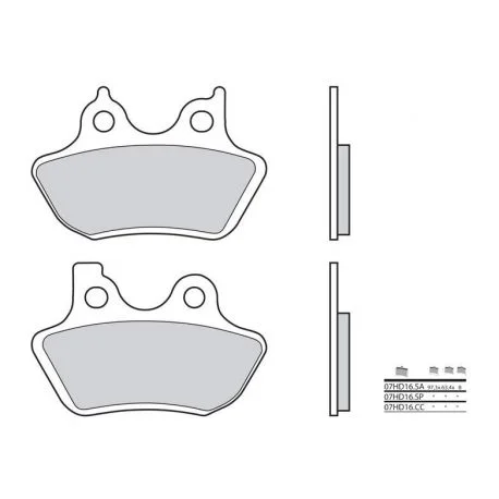 Plaquettes de frein BREMBO 07HD16SA metal fritte