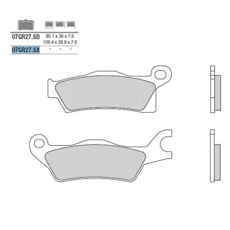 Plaquettes de frein BREMBO Off-Road metal fritte – 07GR27SX