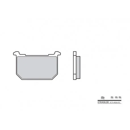 Plaquettes de frein BREMBO route carbone ceramique – 07KA0608