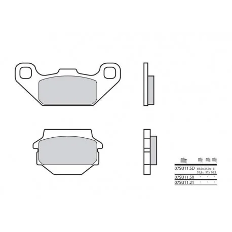 Plaquettes de frein BREMBO route carbone ceramique – 07SU1121