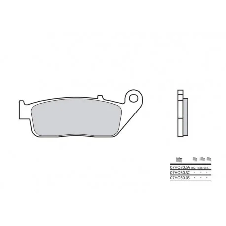 Plaquettes de frein BREMBO route metal fritte 07HO30LA