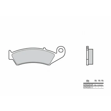 Plaquettes de frein moto route metal fritte BREMBO 07HO29SP