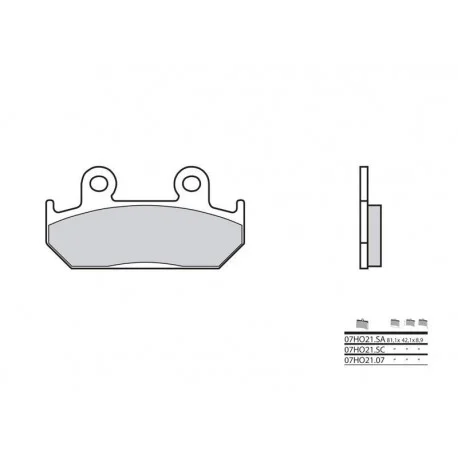 Plaquettes de frein route carbone ceramique BREMBO 07HO2107