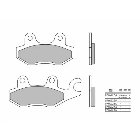 Plaquettes de frein route carbone ceramique BREMBO 07YA2206