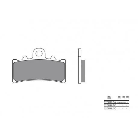 Plaquettes de frein Route metal fritte Brembo 07GR18SA