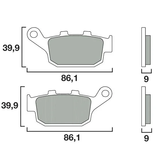 Plaquettes de freins Brembo Organique arrière Ref : 07HO53CC