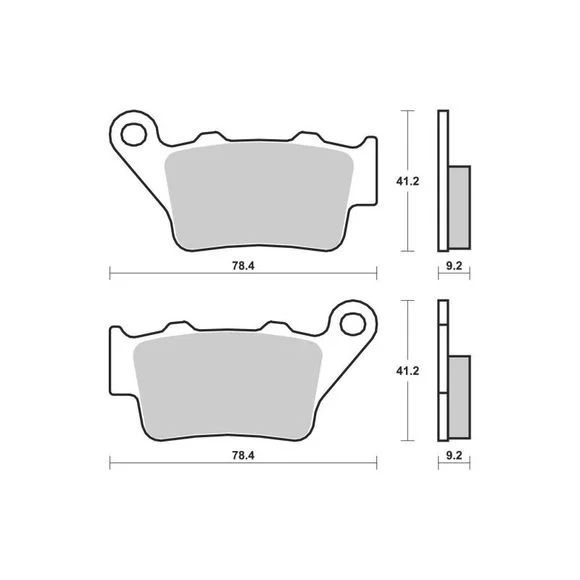 Plaquettes de freins Brembo Sinter Métal Fritté arrière Ref : 07BB02SP