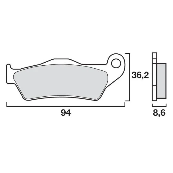 Plaquettes de freins Brembo Sinter Métal Fritté arrière Ref : 07BB28SP