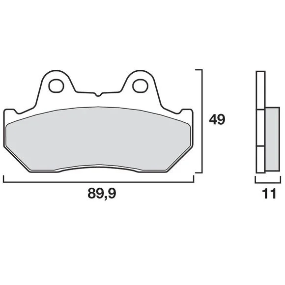 Plaquettes de freins Brembo Sinter Métal Fritté arrière Ref : 07HO10SP