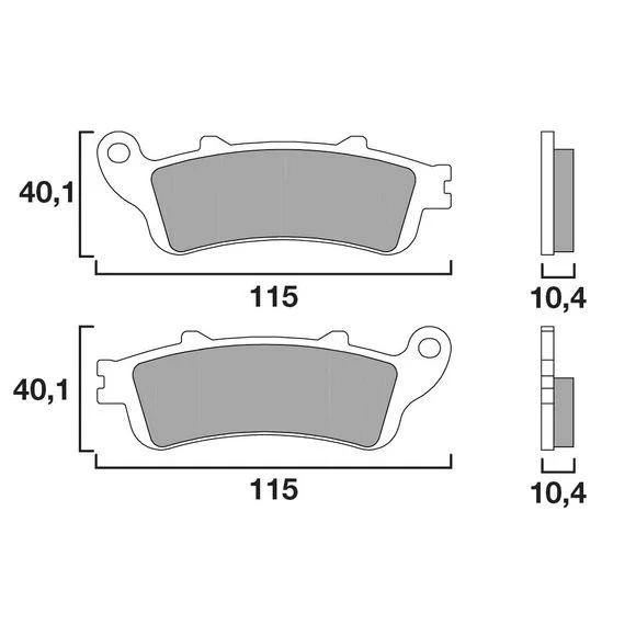 Plaquettes de freins Brembo Sinter Métal Fritté Arrière Ref : 07HO52SP