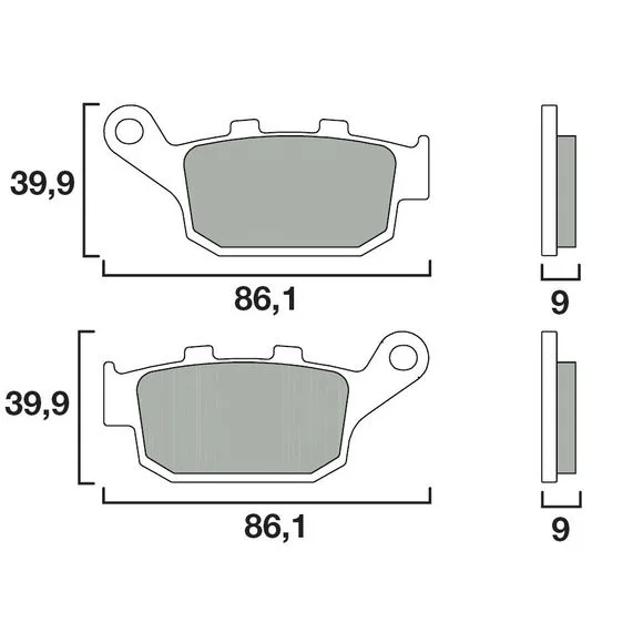 Plaquettes de freins Brembo Sinter Métal Fritté arrière Ref : 07HO53SP