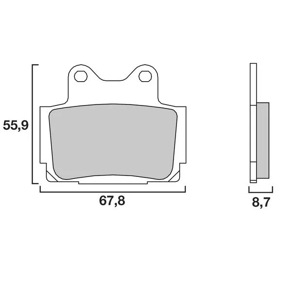 Plaquettes de freins Brembo Sinter Métal Fritté arrière Ref : 07YA12SP