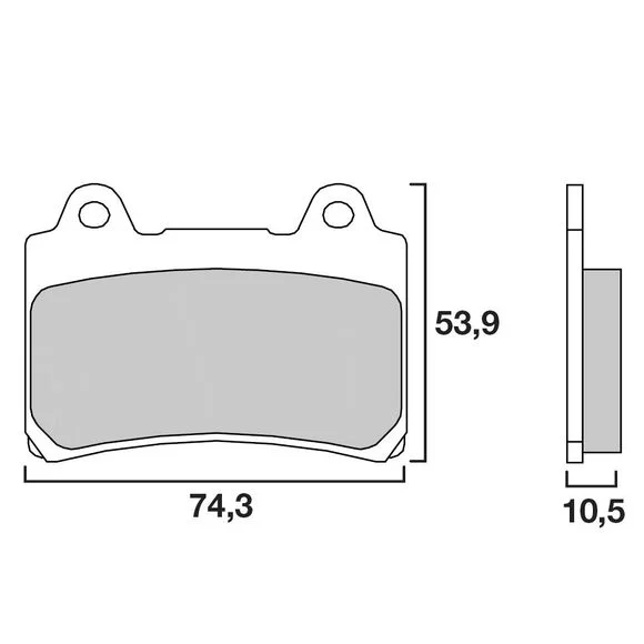 Plaquettes de freins Brembo Sinter Métal Fritté arrière Ref : 07YA17SP