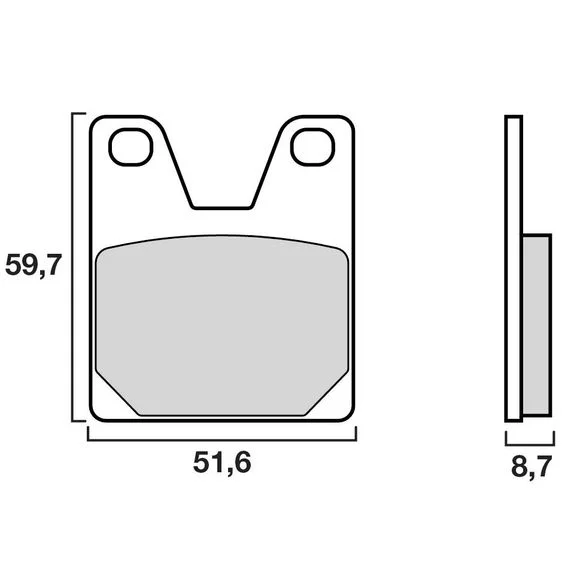 Plaquettes de freins Brembo Sinter Métal Fritté arrière Ref : 07YA38SP