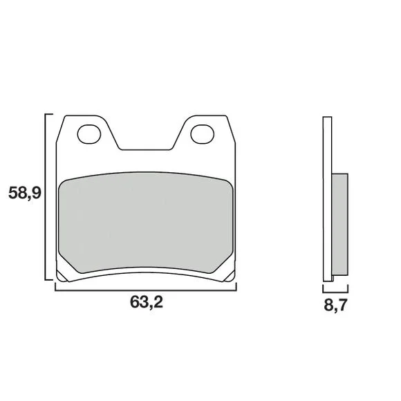 Plaquettes de freins Brembo Sinter Métal Fritté arrière Ref : 07YA40SP