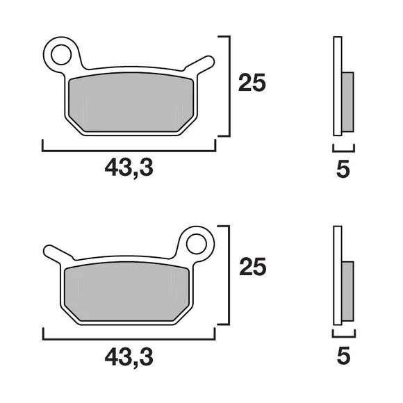 Plaquettes de freins Brembo Sinter Métal Fritté arrièreKTM 65 65 SX – 2004 – 2008Ref : 07GR70SD