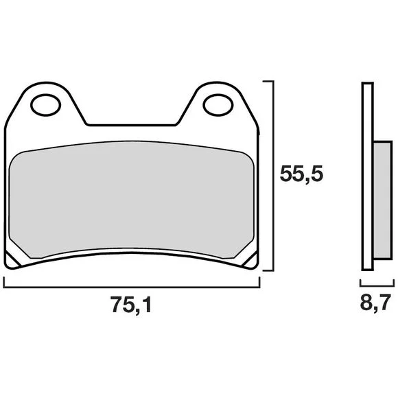 Plaquettes de freins Brembo Sinter Métal Fritté avant Ref : 07BB19SA