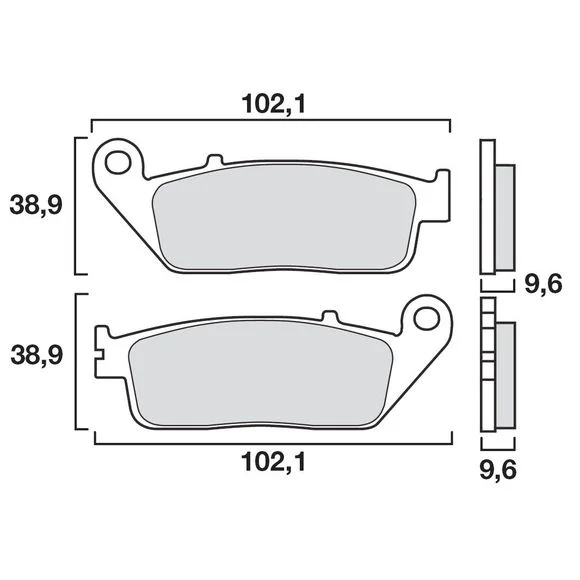 Plaquettes de freins Brembo Sinter Métal Fritté avant Ref : 07HO41SA