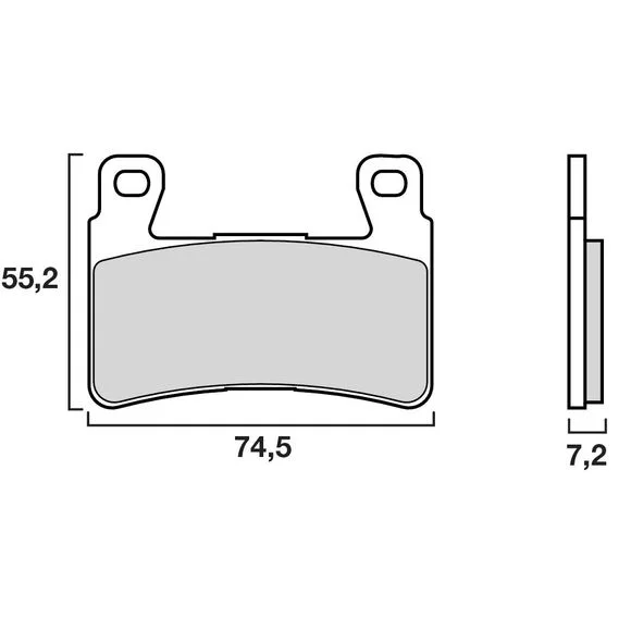 Plaquettes de freins Brembo Sinter Métal Fritté avant Ref : 07HO45SA