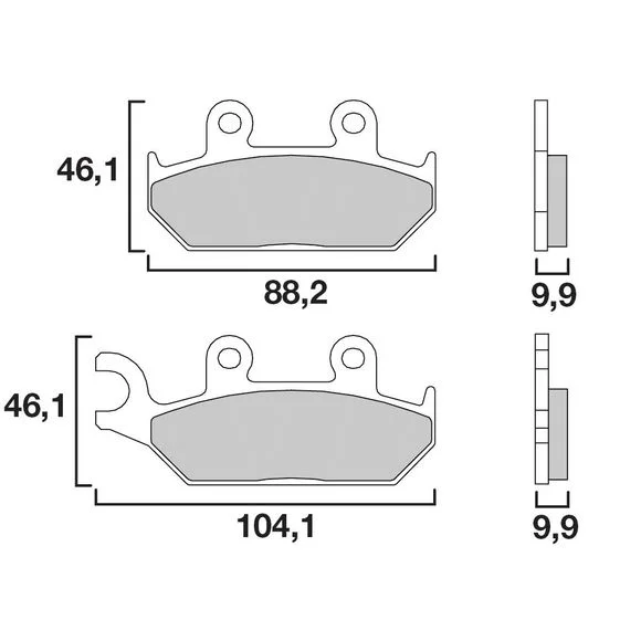 Plaquettes de freins Brembo Sinter Métal Fritté avant Ref : 07YA25SA