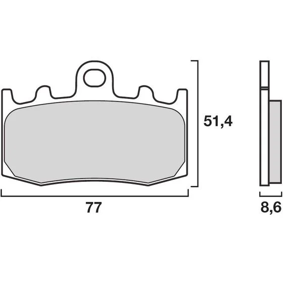 Plaquettes de freins Brembo Sinter Métal Fritté avant (Spécial ABS selon modèle) Ref : 07BB26SA