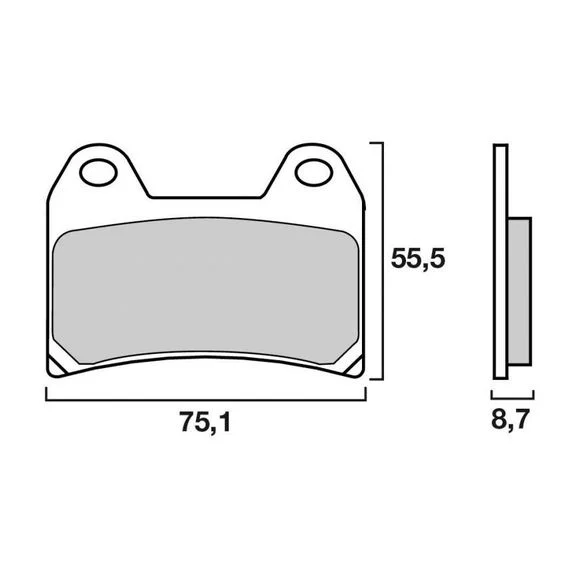 Plaquettes de freins Brembo Sinter Métal Fritté sport avant Ref : 07BB19SR