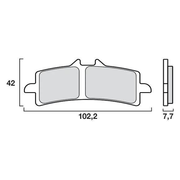 Plaquettes de freins Brembo Sinter Métal Fritté sport avant Ref : 07BB37SR