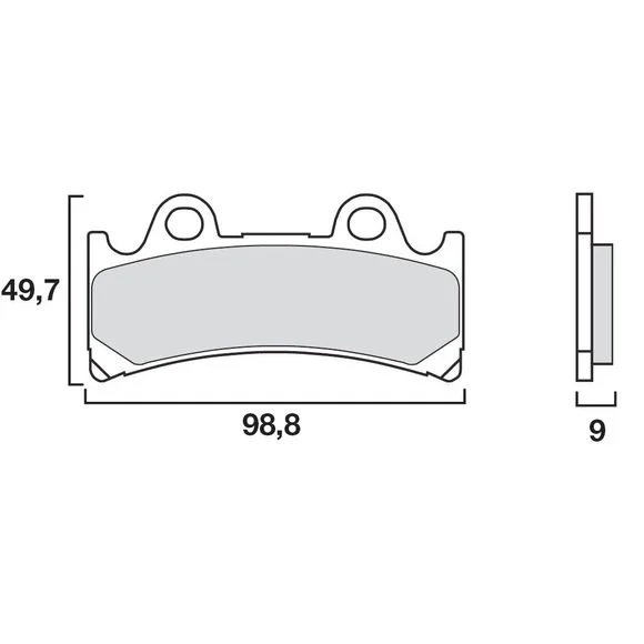 Plaquettes de freins Brembo Sinter Métal Fritté sport avant Ref : 07YA32SR