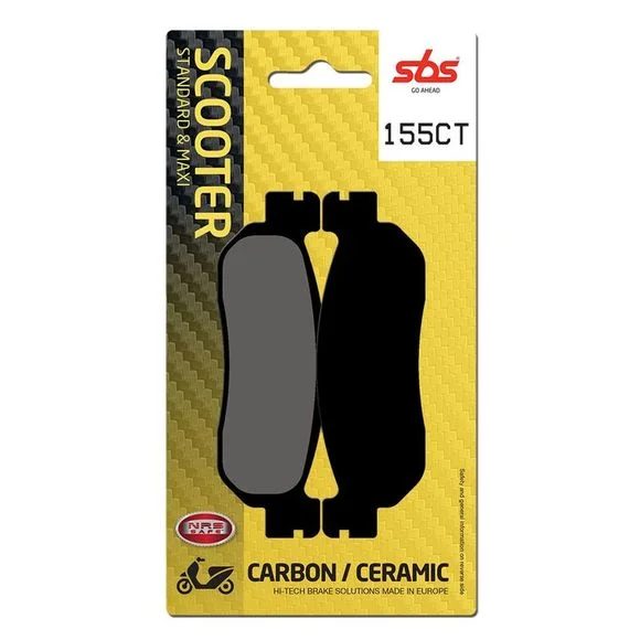 Plaquettes de freins SBS 155CT Sinter Métal Fritté Arrière Ref : 155CT / 155080