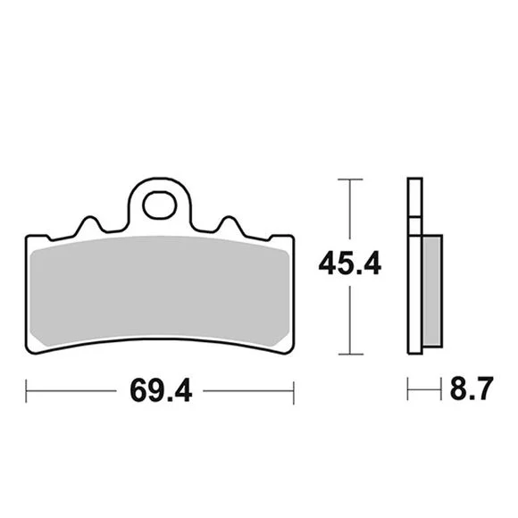 Plaquettes de freins SBS 231MS Sinter Métal Fritté avant Ref : SBS231MS / 231100