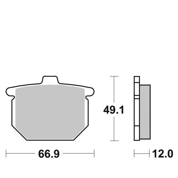 Plaquettes de freins SBS 508HF Organique avant Ref : 508HF / 508000