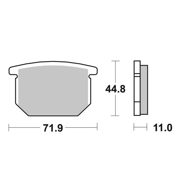 Plaquettes de freins SBS 534HF Organique avant Ref : 534HF / 534000
