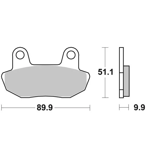Plaquettes de freins SBS 561HF Organique avant Ref : 561HF / 561000