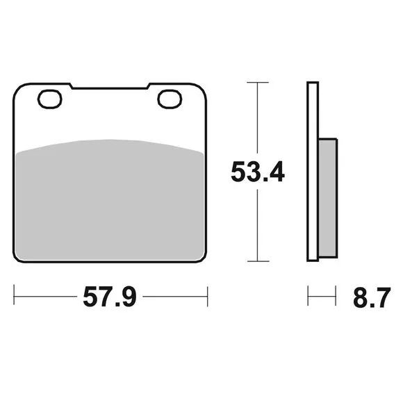 Plaquettes de freins SBS 577LS Sinter Métal Fritté arrière Ref : 577LS / 577040