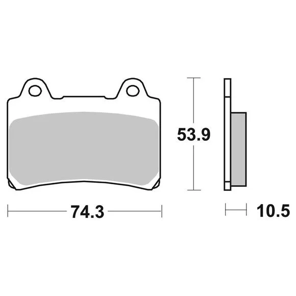 Plaquettes de freins SBS 590LS Sinter Métal Fritté arrière Ref : 590LS / 590040