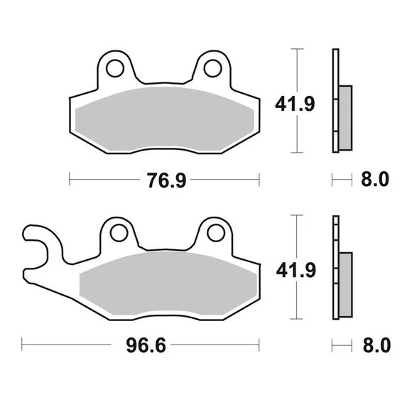 Plaquettes de freins SBS 611SI Sinter Métal Fritté racing avant Ref : 611030