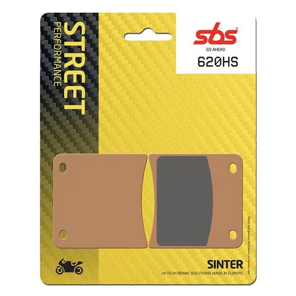 Plaquettes de freins SBS 620HS Sinter Métal Fritté avant Ref : 620HS / 620070