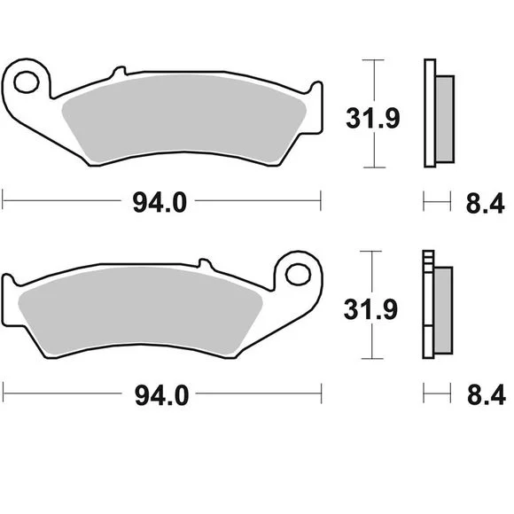 Plaquettes de freins SBS 623LS Sinter Métal Fritté arrière Ref : 623LS / 623040