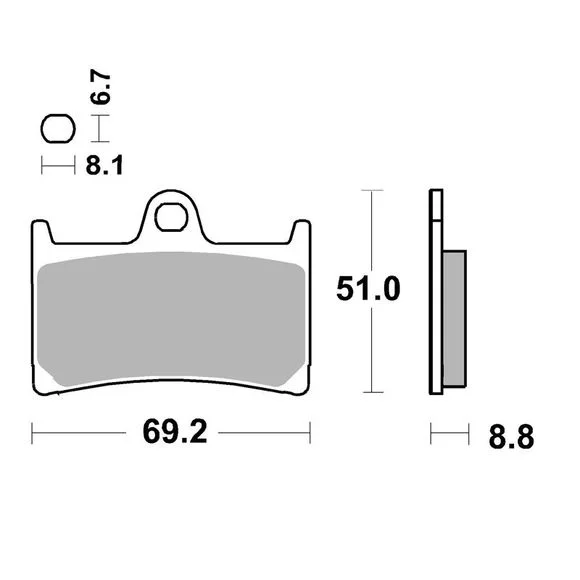 Plaquettes de freins SBS 634DC Racing carbon avant Ref : 634DC / 634060