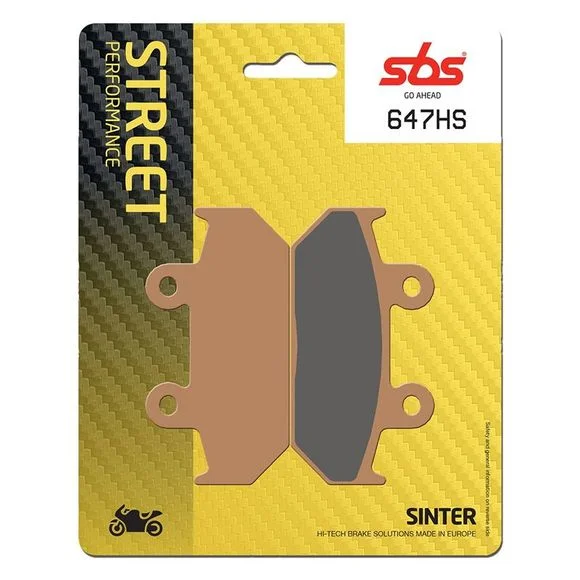 Plaquettes de freins SBS 647HS Sinter Métal Fritté avant Ref : 647HS / 647070