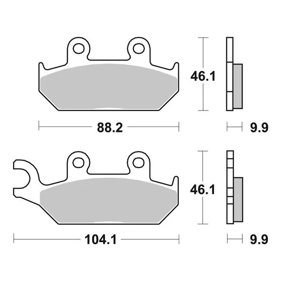 Plaquettes de freins SBS 650HF Organique avant Ref : 650HF / 650000