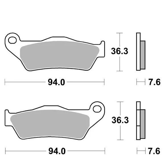 Plaquettes de freins SBS 671LS Sinter Métal Fritté arriere Ref : 671LS / 671040