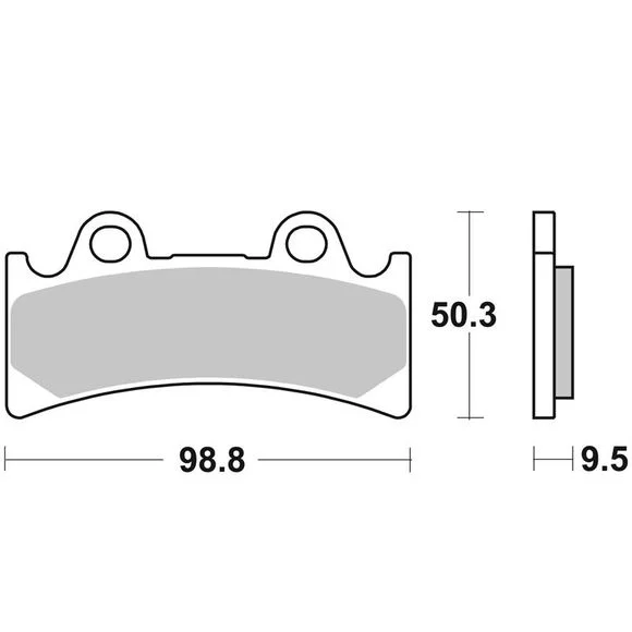 Plaquettes de freins SBS 683HS Sinter Métal Fritté avant Ref : 683HS / 683070